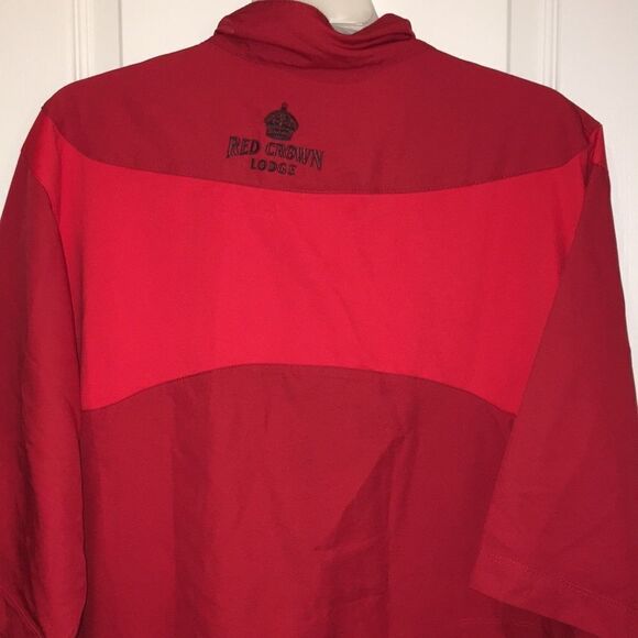 Red stripe Crown Lodge Nike Golf SS jacket L - Picture 4 of 4
